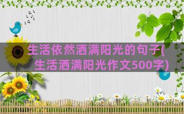 生活依然洒满阳光的句子(生活洒满阳光作文500字)