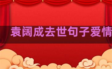 袁阔成去世句子爱情伤感